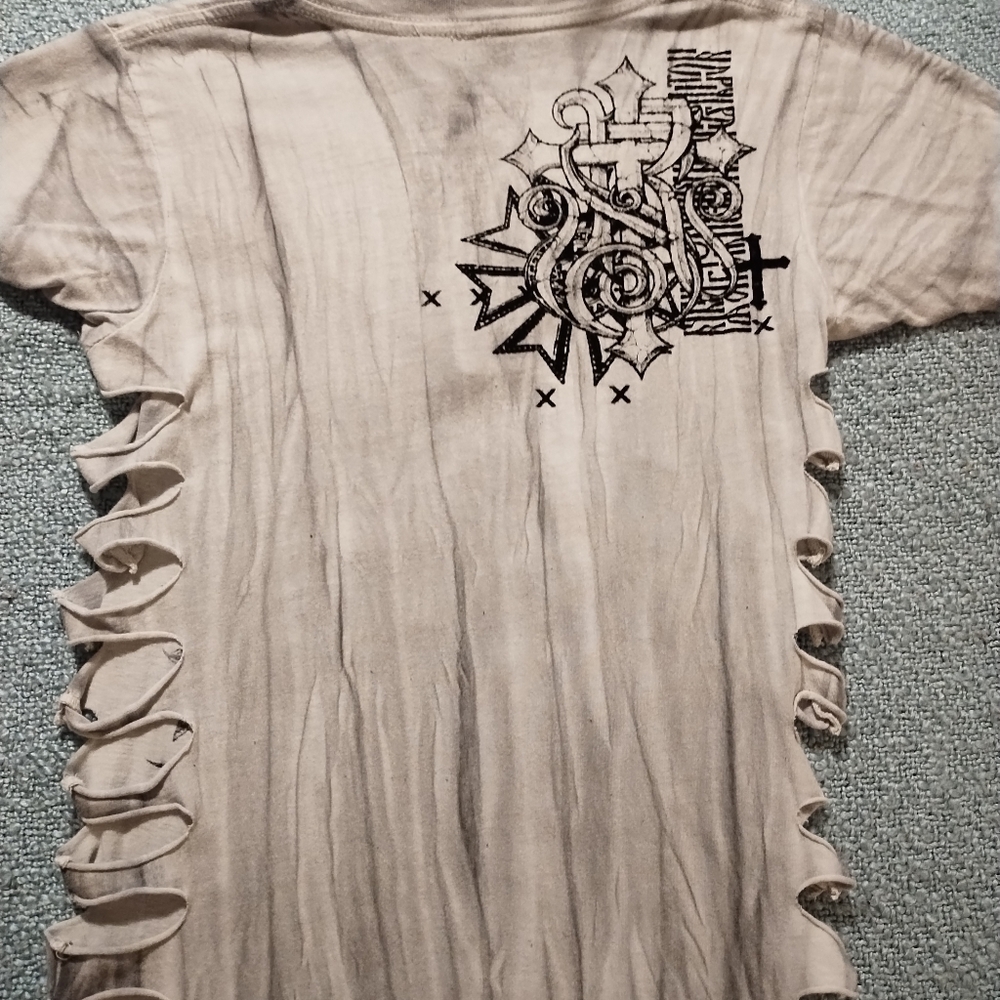 Rebel Saints Gray Graphic Short Sleeve Tee - Picture 4 of 5